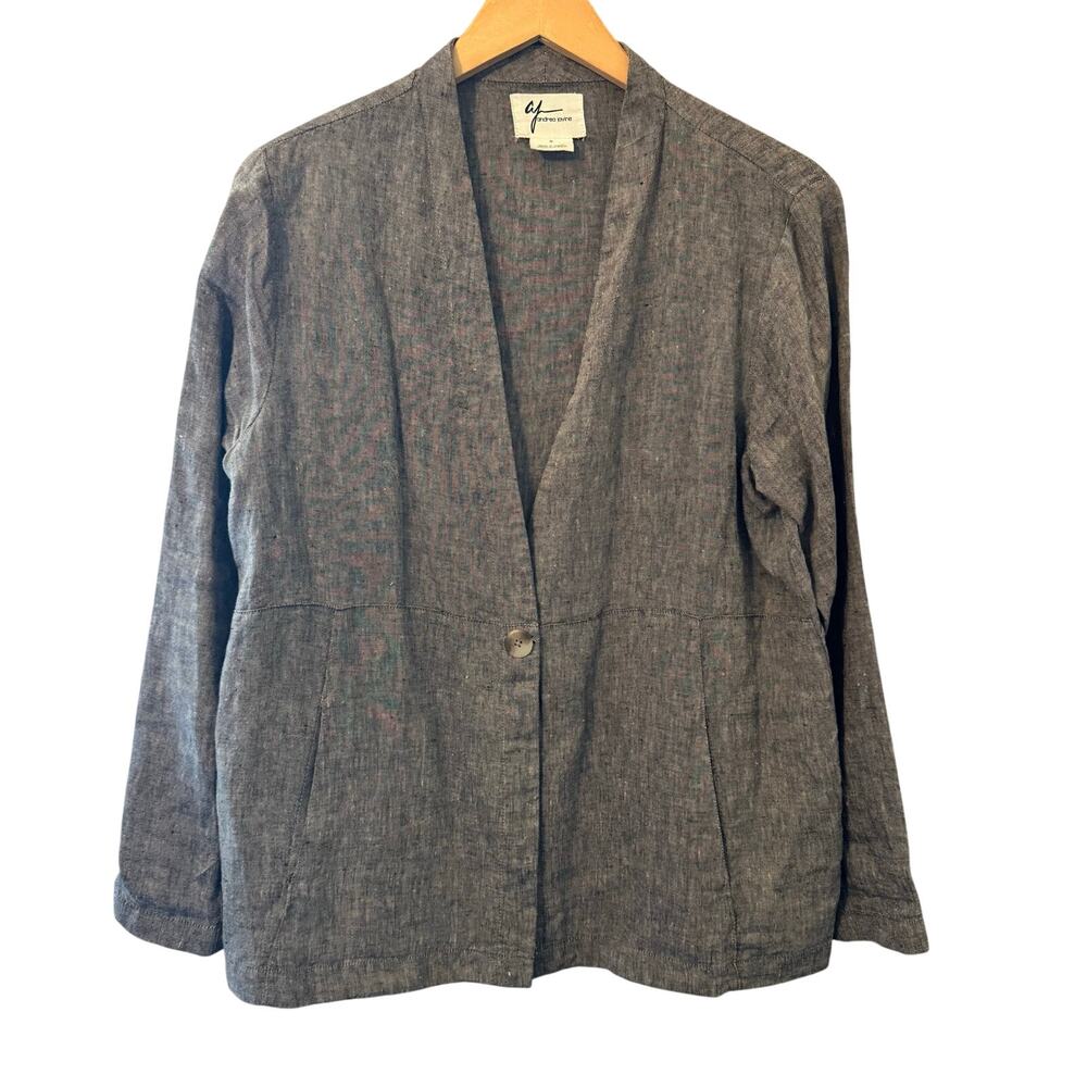 Andrea Jovine 100% Linen Jacket Lightweight Lagenlook Minimalist Summer Women’s